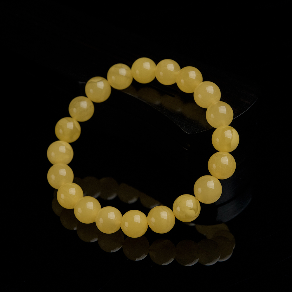 鸡油黄蜜蜡手串-红掌柜