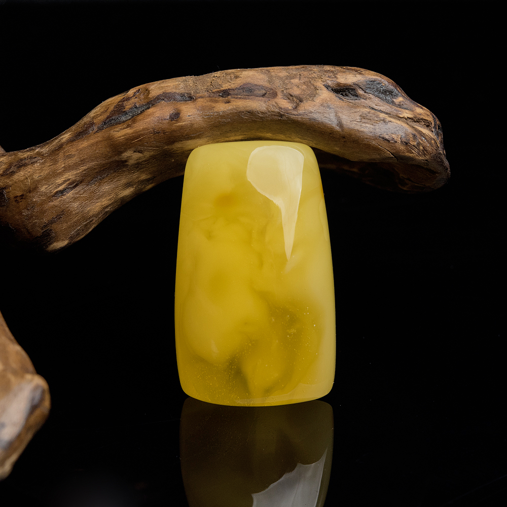 鸡油黄蜜蜡方牌吊坠-红掌柜