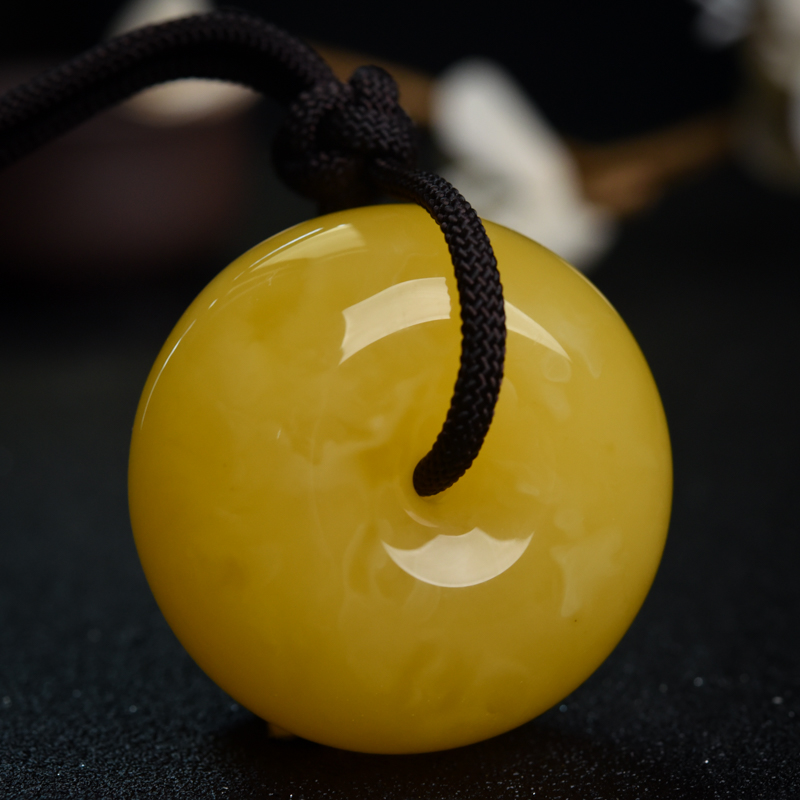 波罗的海蜜蜡平安扣吊坠-红掌柜