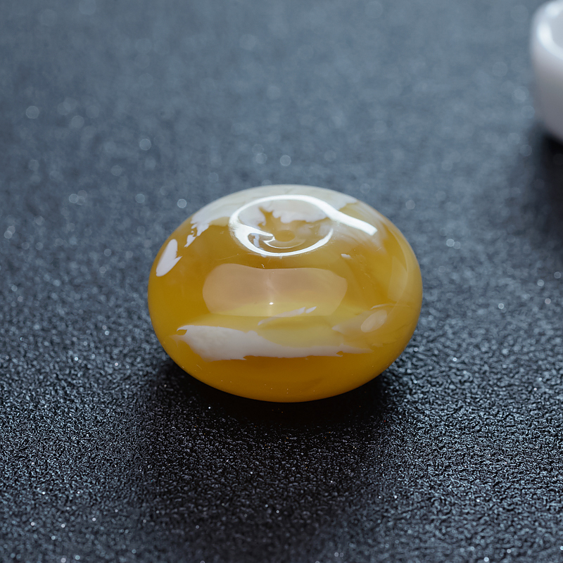 波罗的海白花蜜蜡平安扣吊坠-红掌柜