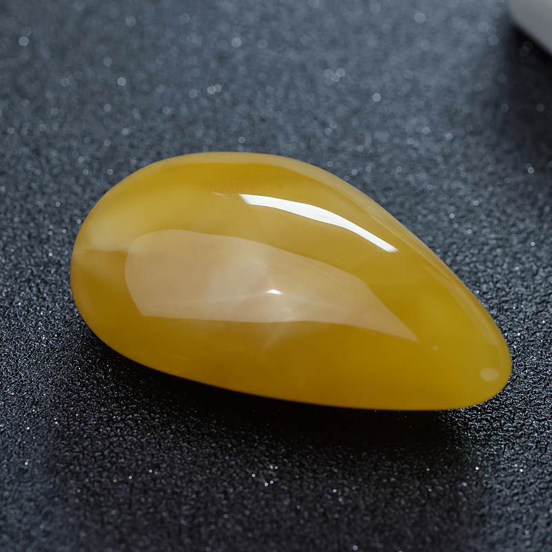 波罗的海鸡油黄蜜蜡水滴吊坠-红掌柜