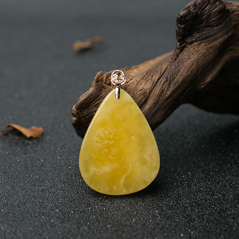 蜜蜡随形吊坠-红掌柜