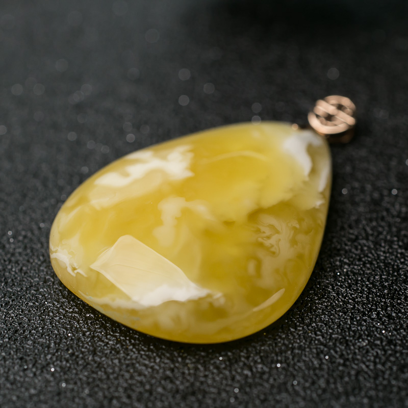 天然蜜蜡随形吊坠-红掌柜