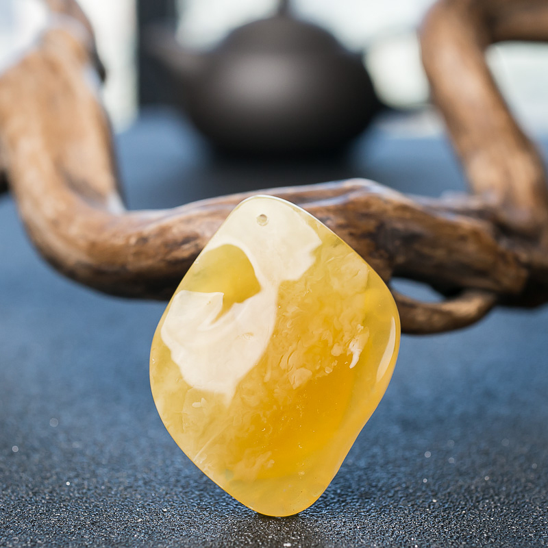 天然蜜蜡年年有余吊坠-红掌柜