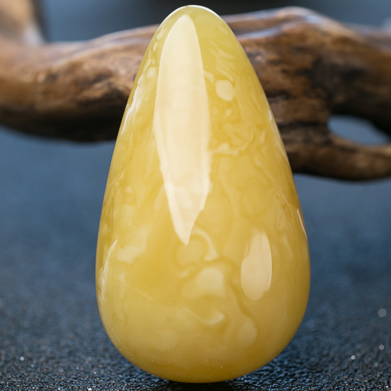 天然蜜蜡随形吊坠-红掌柜