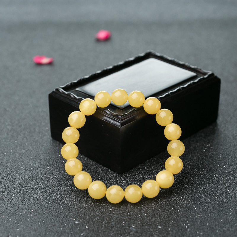 蜜蜡单圈手串-红掌柜