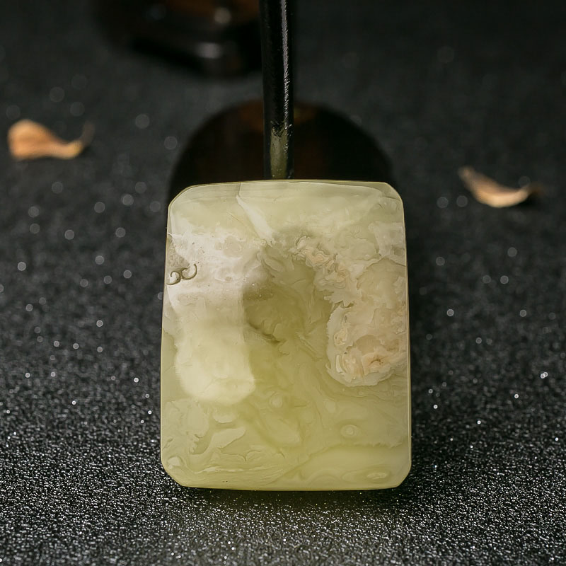 柠檬黄蜜蜡虚空藏菩萨吊坠-红掌柜