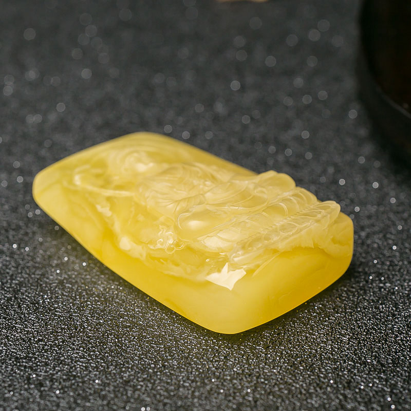 天然蜜蜡大日如来吊坠-红掌柜