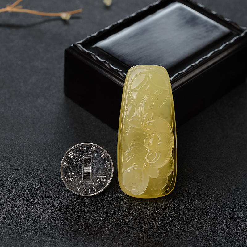 天然蜜蜡福在眼前吊坠-红掌柜