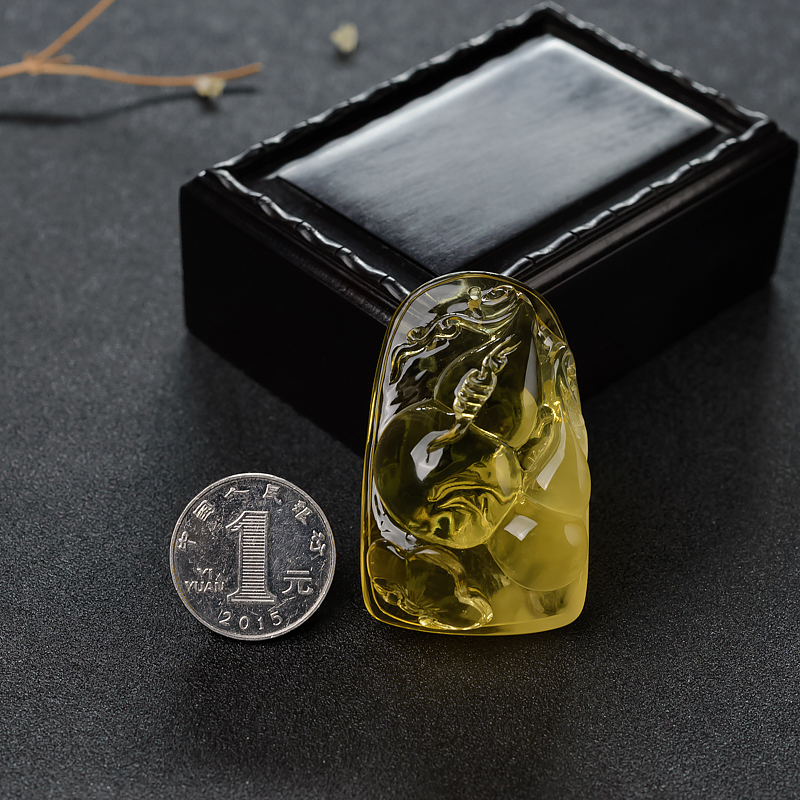 天然蜜蜡吊坠-红掌柜