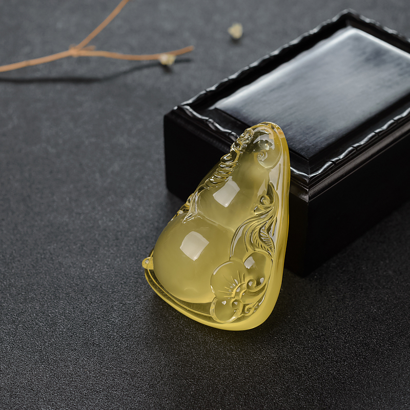 蜜蜡葫芦吊坠-红掌柜