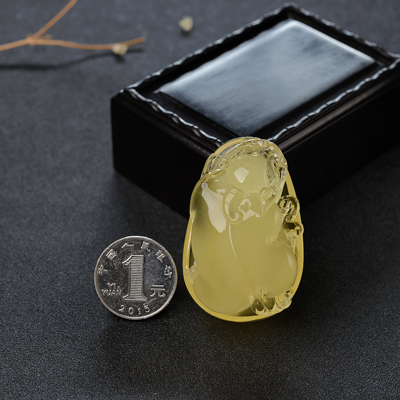 蜜蜡貔貅吊坠-红掌柜