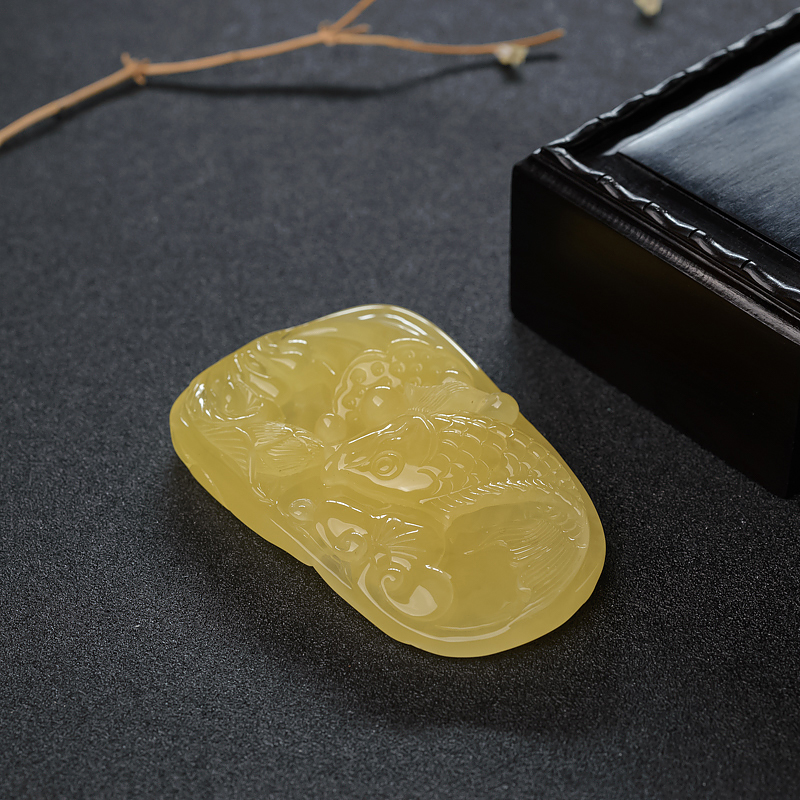 天然蜜蜡吊坠-红掌柜