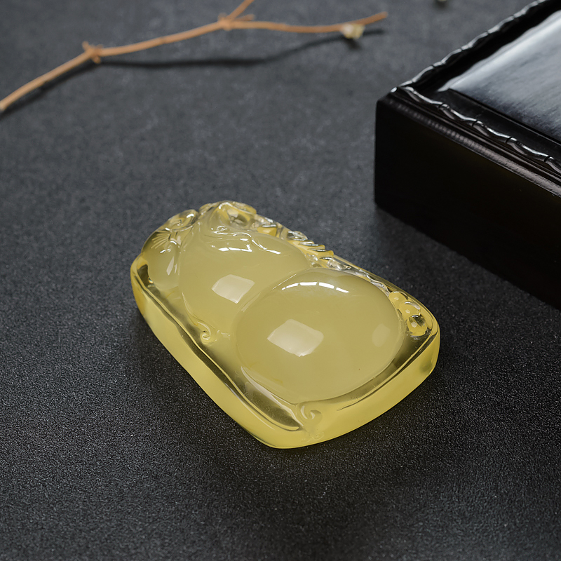 天然蜜蜡葫芦吊坠-红掌柜