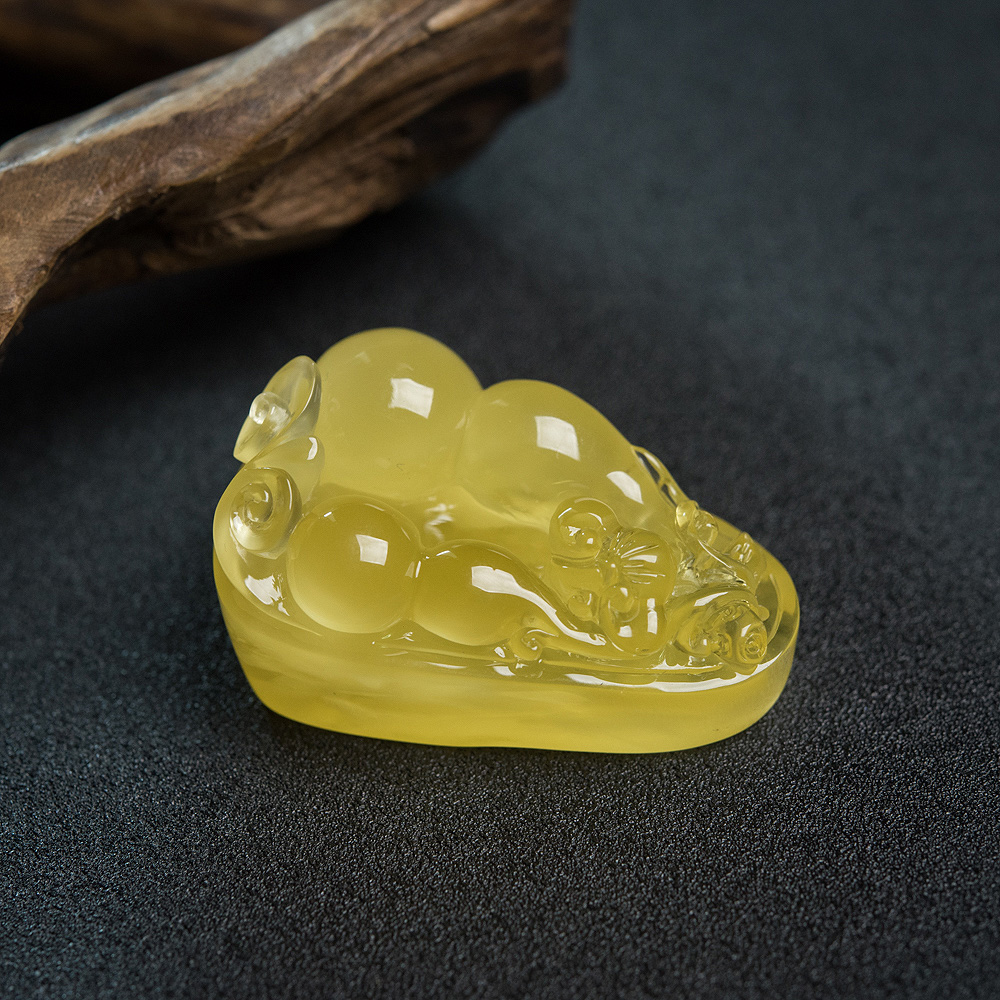 天然蜜蜡葫芦挂坠-红掌柜