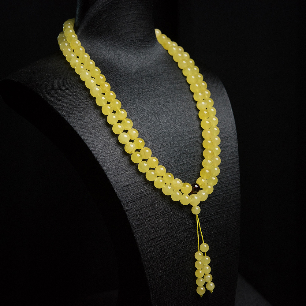 鸡油黄金绞蜜佛珠-红掌柜