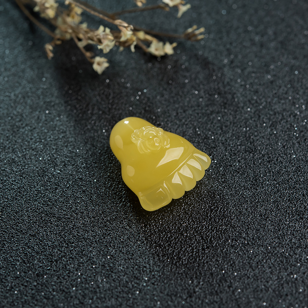 蜜蜡知足吊坠-红掌柜