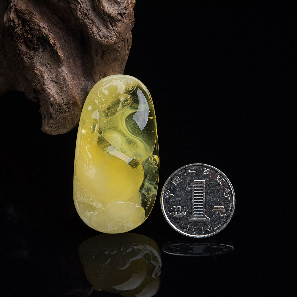 天然蜜蜡葫芦吊坠-红掌柜