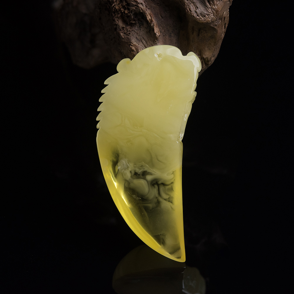 天然金绞蜜龙牙吊坠-红掌柜