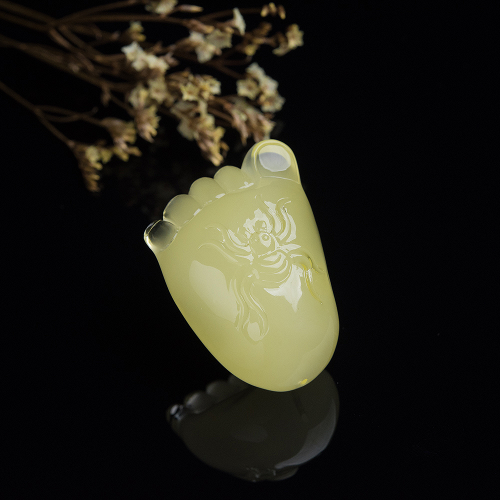 天然蜜蜡知足吊坠-红掌柜