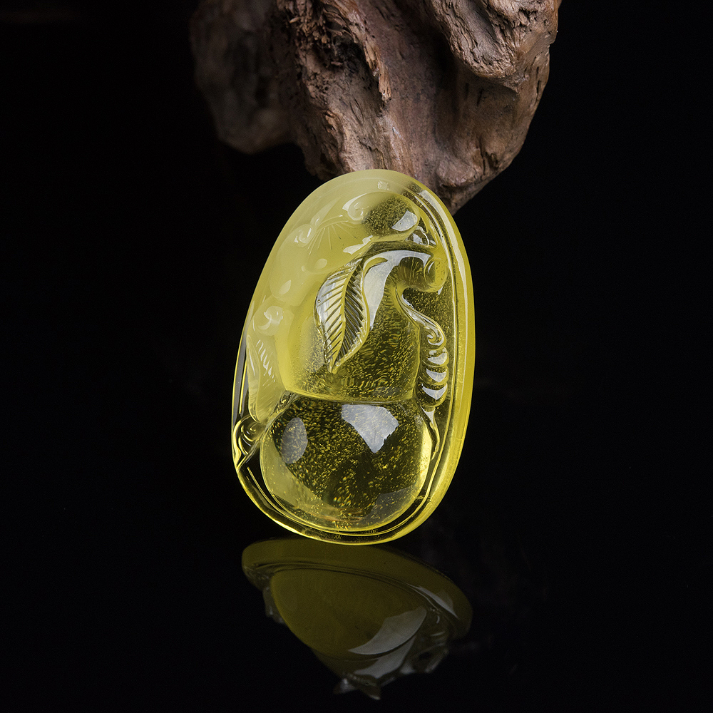 天然金绞蜜葫芦吊坠-红掌柜