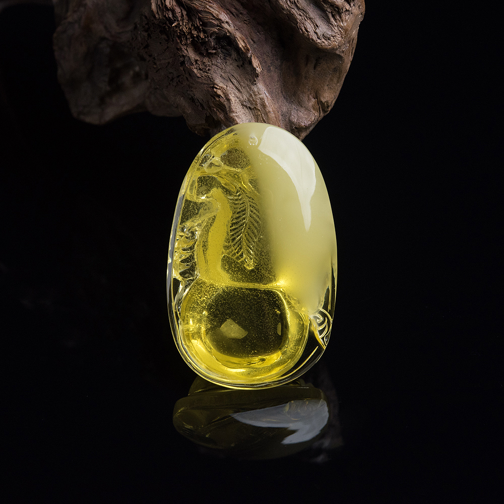 鸡油黄金绞蜜葫芦挂坠-红掌柜