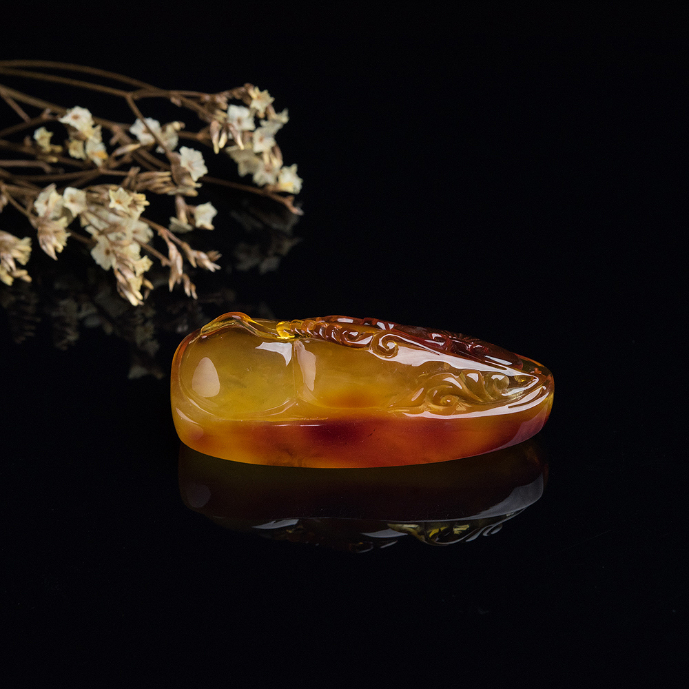 天然蜜蜡葫芦吊坠-红掌柜