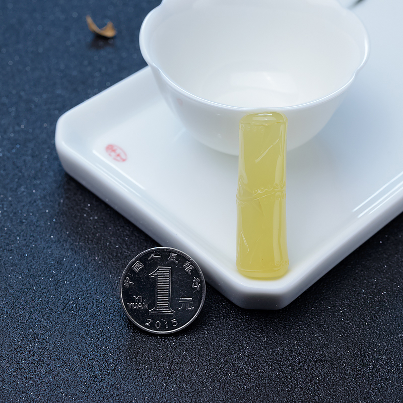 天然柠檬黄蜜蜡吊坠-红掌柜