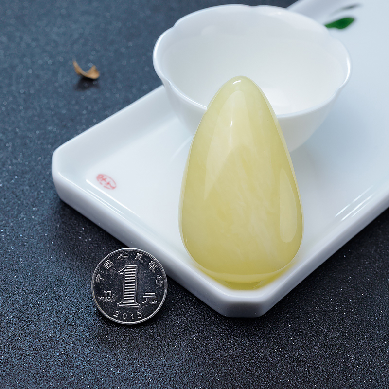 波罗的海浅黄蜜蜡吊坠-红掌柜