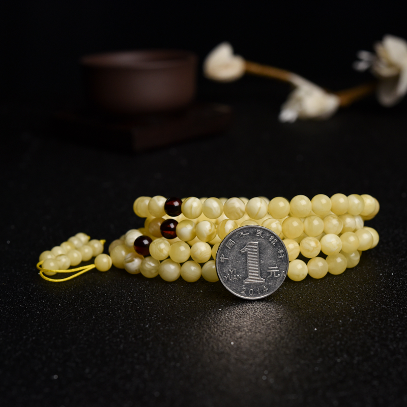 蜜蜡佛珠-红掌柜