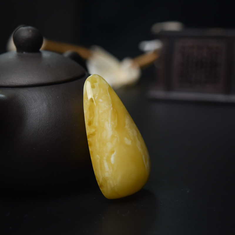 天然蜜蜡吊坠-红掌柜