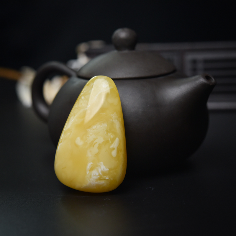 白花蜜蜡吊坠-红掌柜