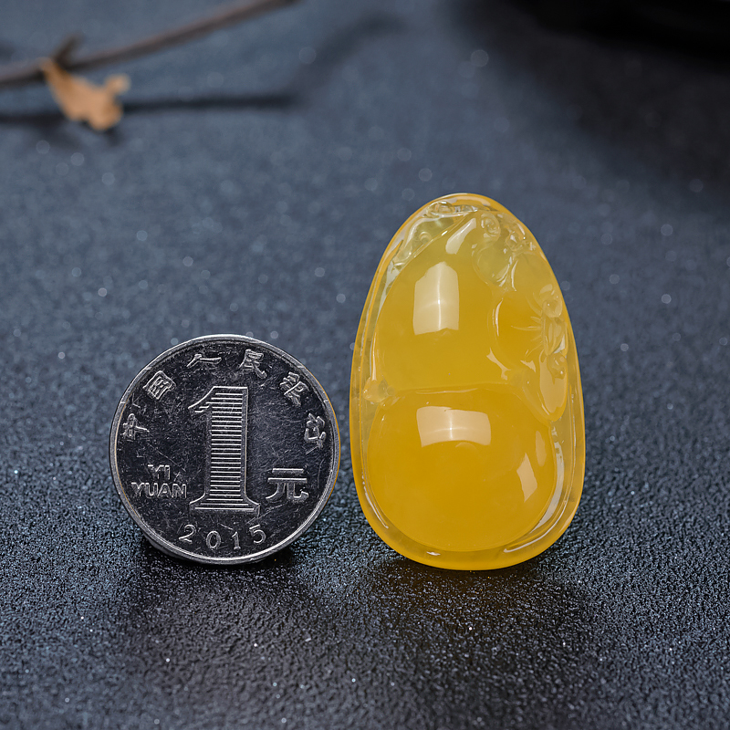 天然蜜蜡葫芦吊坠-红掌柜