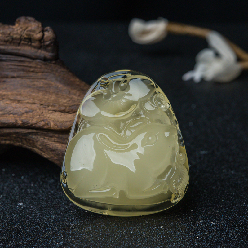 蜜蜡吊坠-红掌柜