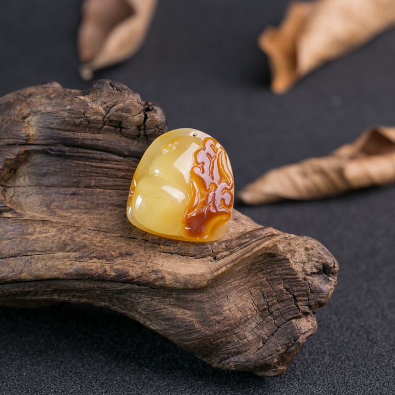 天然蜜蜡葫芦挂坠-红掌柜