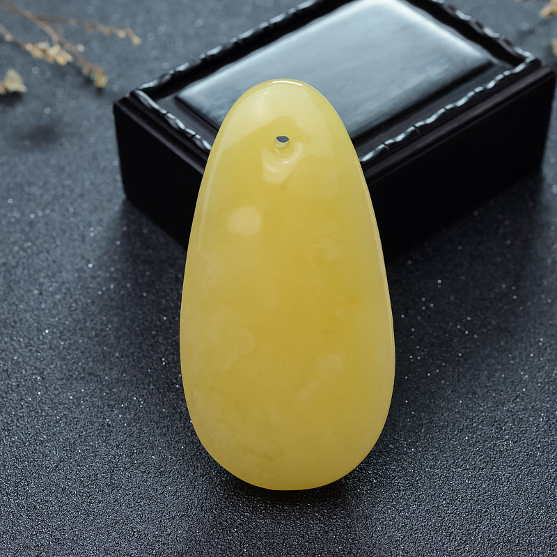 天然蜜蜡随形吊坠-红掌柜