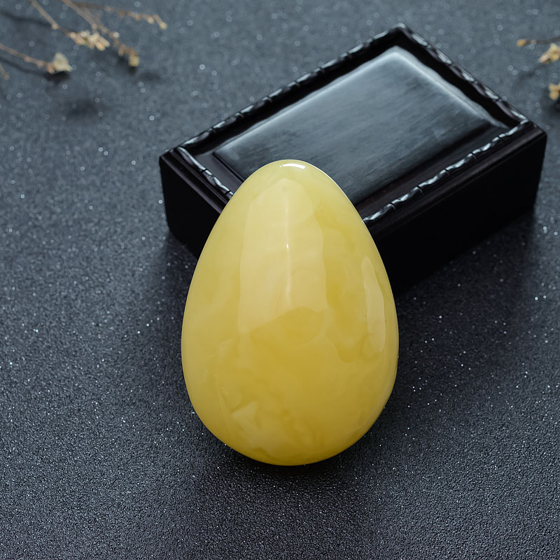 柠檬黄蜜蜡随形吊坠-红掌柜