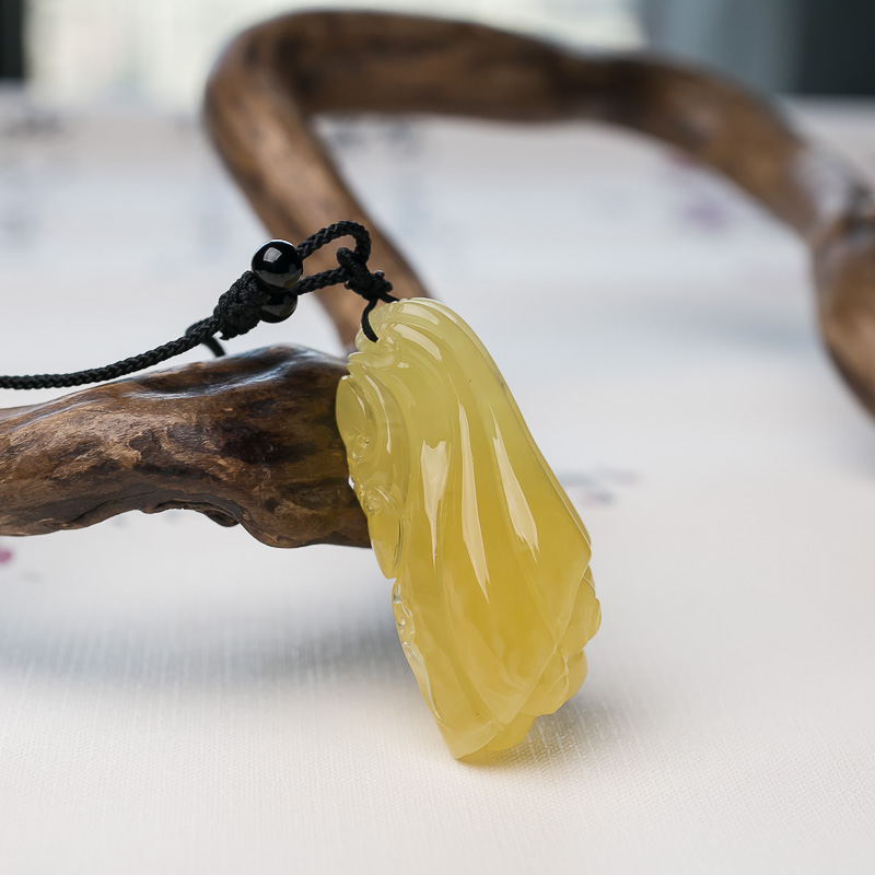 天然蜜蜡连生贵子吊坠-红掌柜