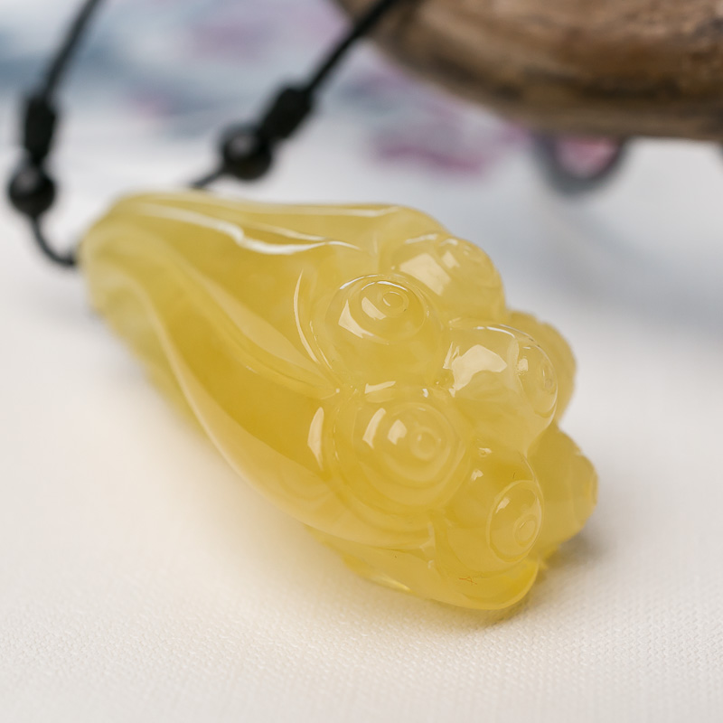 波罗的海天然蜜蜡连生贵子吊坠-红掌柜