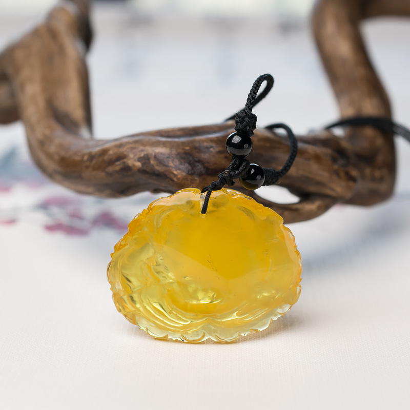 波罗的海金绞蜜花开富贵吊坠-红掌柜