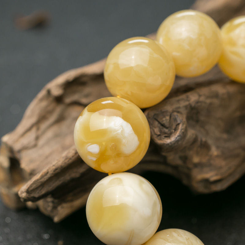 波罗的海蜜蜡单圈手串-红掌柜