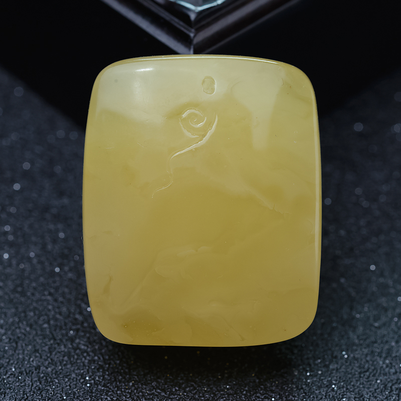 柠檬黄蜜蜡虚空藏菩萨吊坠-红掌柜