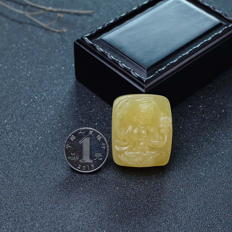 波罗的海柠檬黄蜜蜡吊坠-红掌柜