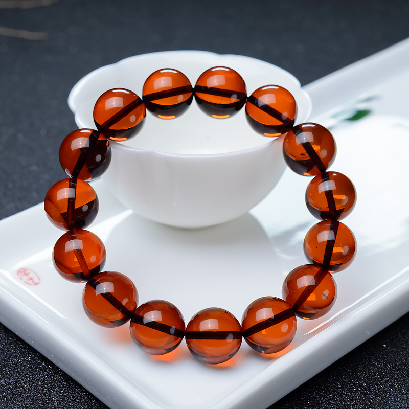 天然血珀手串-红掌柜