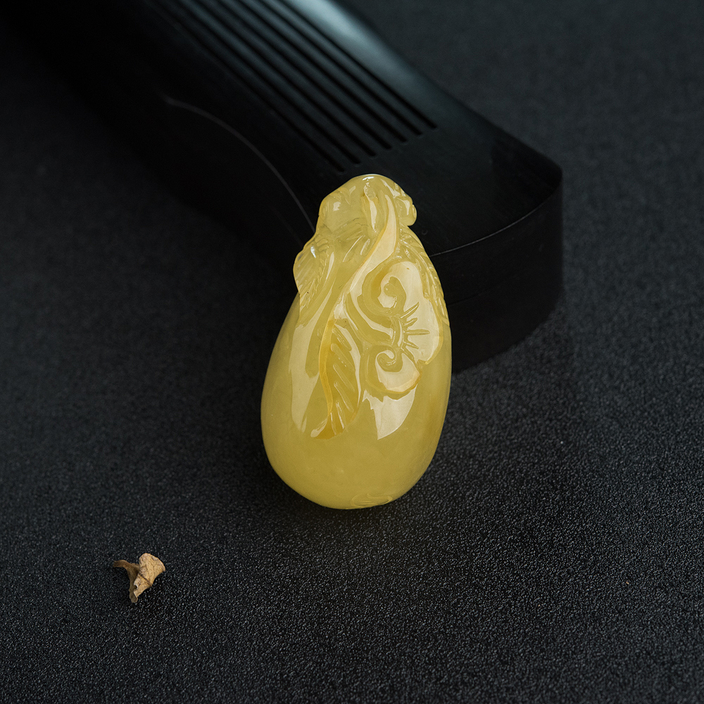 天然鸡油黄蜜蜡福瓜吊坠-红掌柜