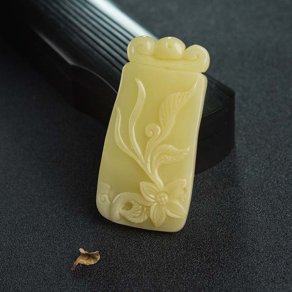 天然蜜蜡花吊坠-红掌柜