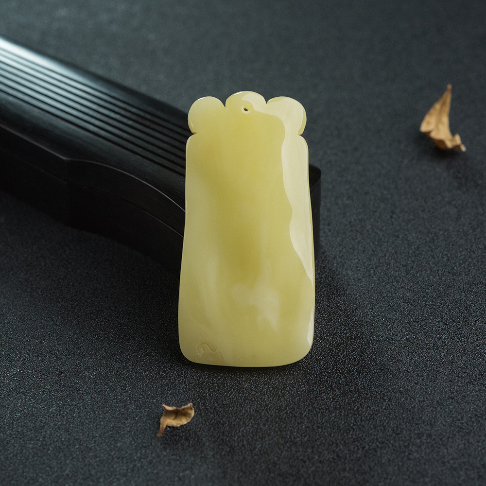 柠檬黄蜜蜡花吊坠-红掌柜