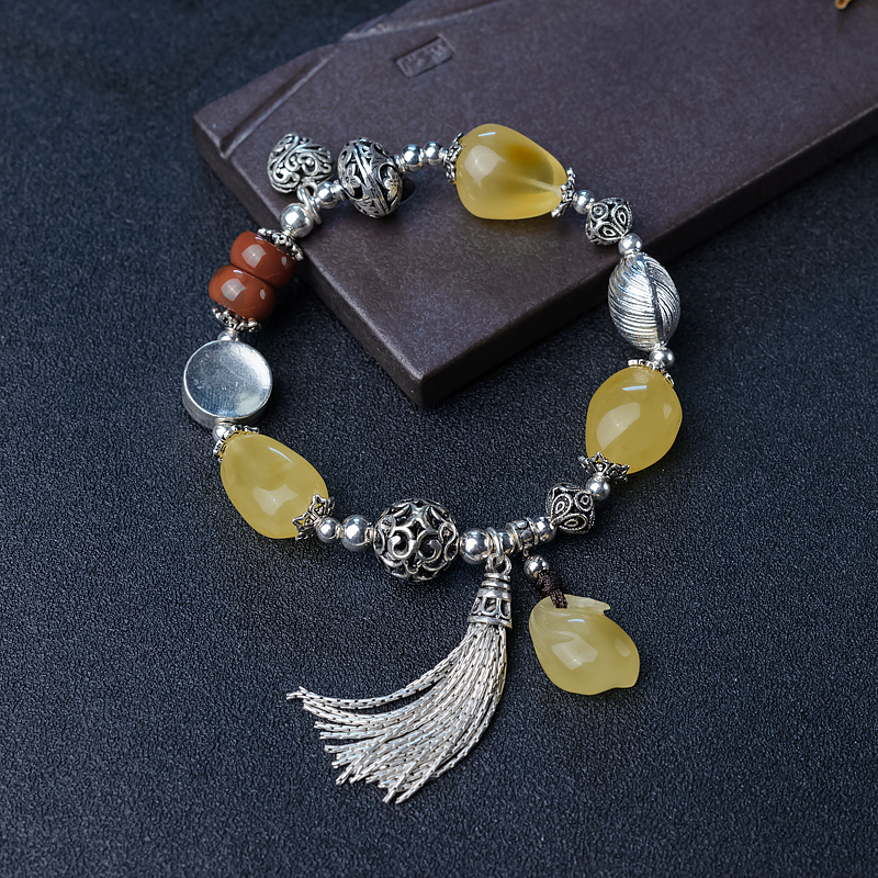 蜜蜡随形手链-红掌柜