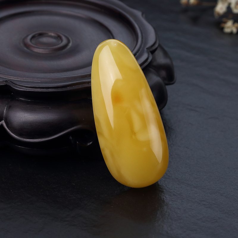 波罗的海鸡油黄蜜蜡随形吊坠-红掌柜