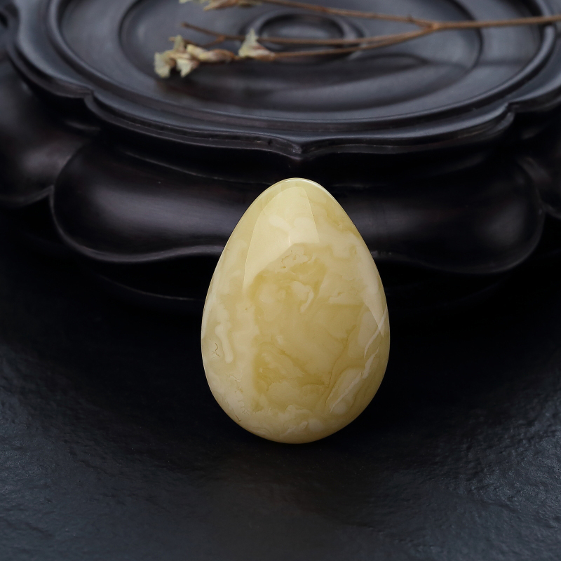 波罗的海天然浅黄蜜蜡随形吊坠-红掌柜